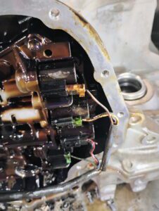 Automatic transmission valve body with exposed wiring
